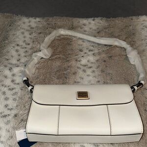 Dooney & Bourke White Shoulder Bag with Structured Design